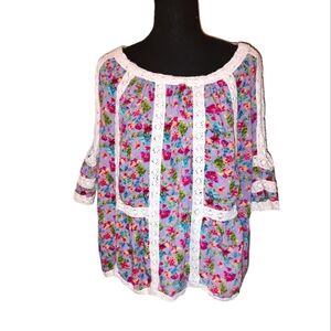 Floral Anthropologie Top